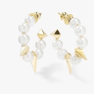 Life’s a Ball Pearl Spike Hoops